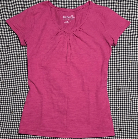 Hanes Tops - Women's Hanes Pink Short Sleeve Tee